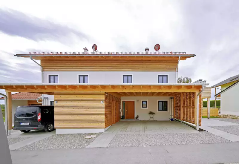 Stellplatz Garage Carport Holz Lechner